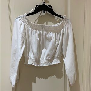 White Off-Shoulder Women's Top